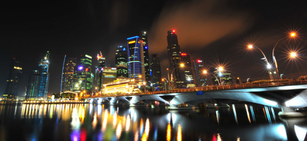 Singapore City at night